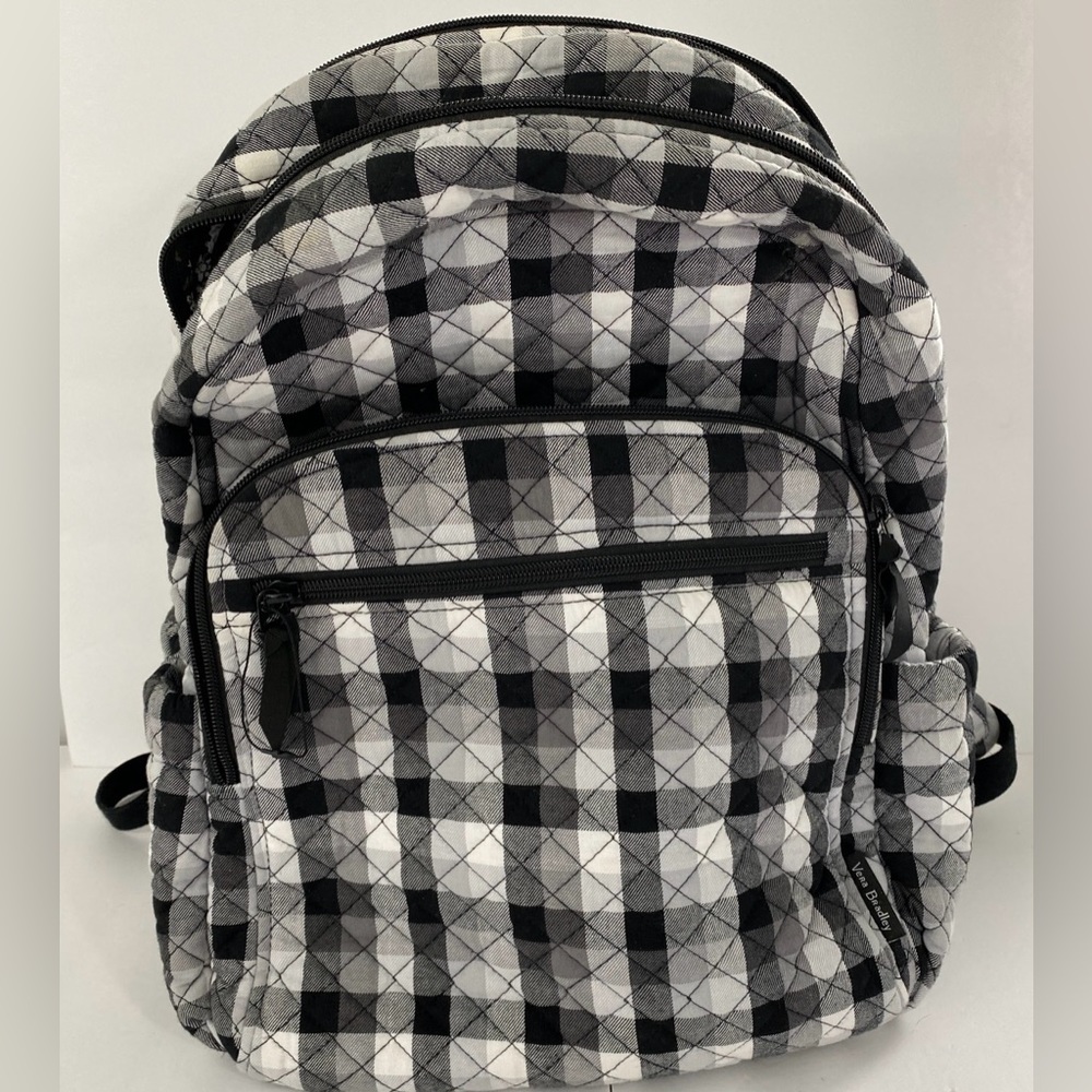 Vera Bradley Women's Cotton Campus Backpack Kingbird Plaid One Size Large